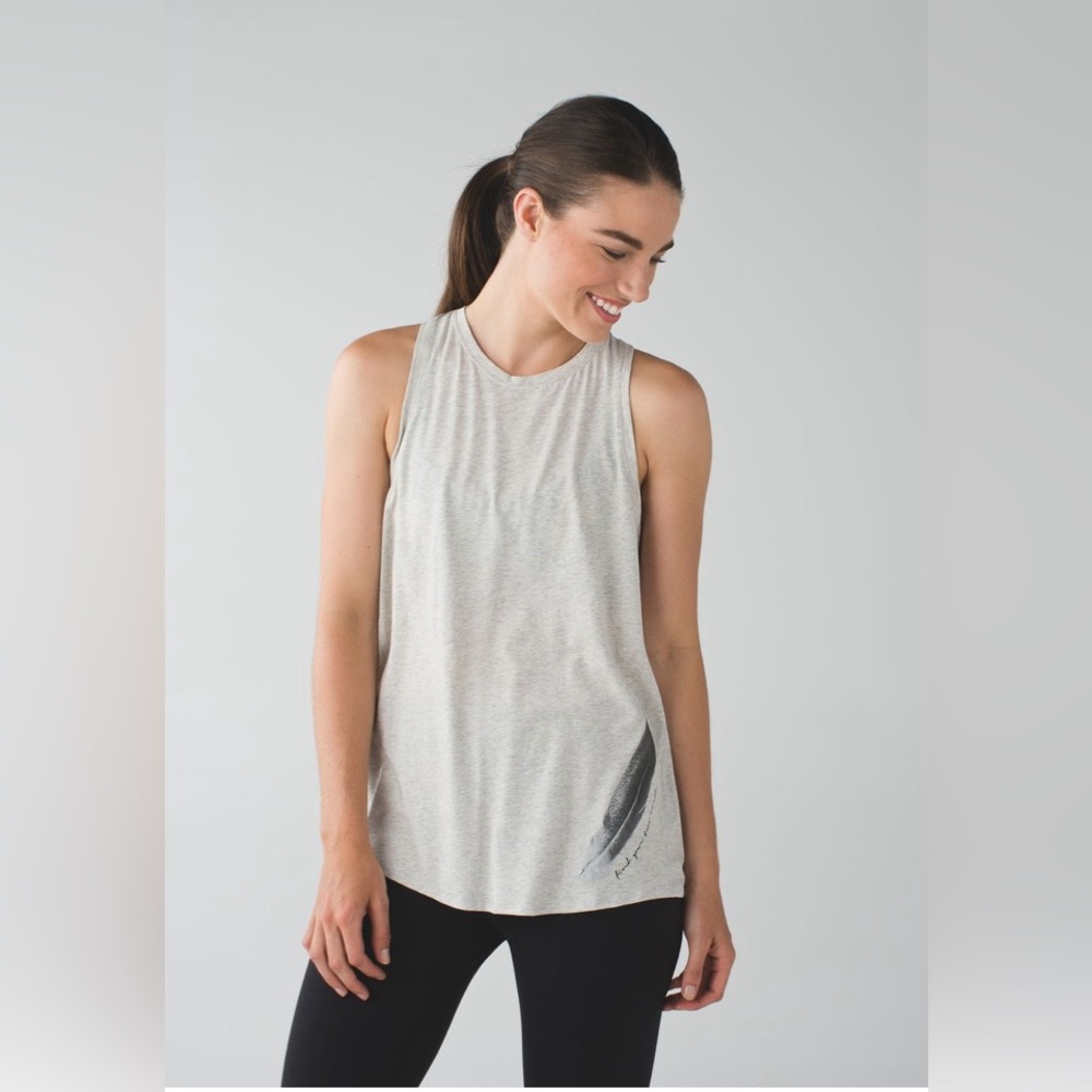 ✨HOST PICK✨ Lululemon Nook Tank Super RARE *Wunderlust 2015 Heathered Light Grey
